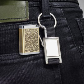 Kytpyi Pocket Ashtray for Travel, Odour-Proof, Mobile Ashtray, Mini Metal Ashtray with Keyring, Ultra Sealed Insulated Lightweight Outdoor Ashtray