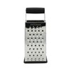 Fackelmann" Feel Stainless Steel/Plastic Pyramid Grater, Silver/Black, 24.5 x 10