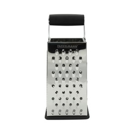 Fackelmann" Feel Stainless Steel/Plastic Pyramid Grater, Silver/Black, 24.5 x 10 x 8 cm
