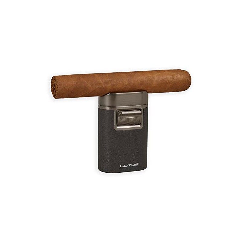 Lotus Brawn Table Cigar Lighter with Quad Wind-Resistant Torch Flames,