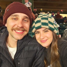 Clakllie Winter Stocking Beanie Hat Foldable Knitted Hats Roll-up Edge Skullcap Stretchy Watch Skating Hat,Khaki/Green