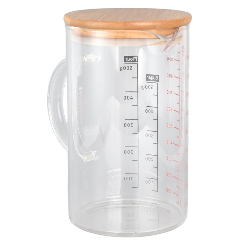 Glass Measuring Cup V Shaped Nozzle Clear Scale Comfortable Grip