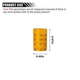 4PCS Car Tire Valve Stem Caps, Corrosion Resistant & Leak-Proof Tire Air Caps, Aluminum Car Tire Caps with O Rubber Seal, Universal DustProof Stem Covers for Car Motorcycle Truck (Gold)