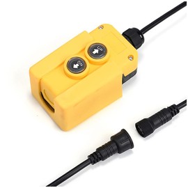 VQP Dump Trailer Remote Control Switch, DC 12V 2 Button Pendant Control Up Down Switch, 4 Wire Double Acting Hydraulic Pump Power Unit for Life Gate Forklift Truck Tripper Hoist