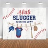 Mocsicka Baseball Shower Backdrop for Boys Sports Party Decoration -