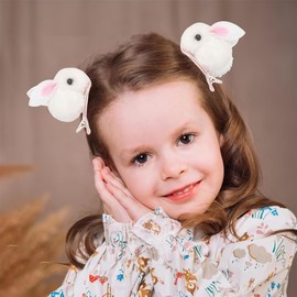 JEYORZY Pack of 4 Hair Clips Girls Cute Hair Clips for Girls Birthday, Hair Accessory for Children, The Easter Bunny