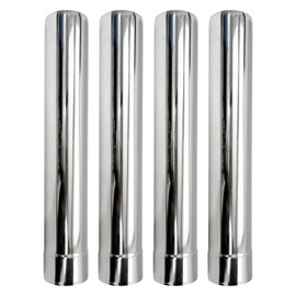 TAISOCA 2.36 Inch Stove Pipe, Straight Chimney Pipe, Stainless Steel Stove Pipe, 4 Pieces for Hot Tent Stove, Camping Stove Accessories for Draining Smoke or Exhaust (Length 12.6 inch/32 cm)