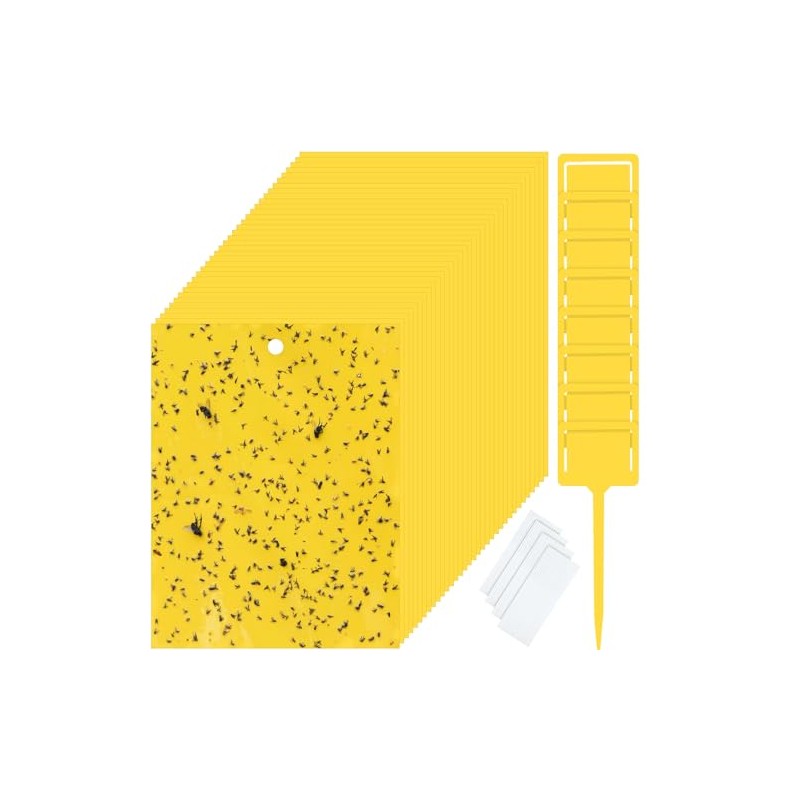 Qualirey Yellow Sticky Traps for Indoor & Outdoor Plants