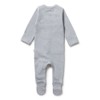 Wilson & Frenchy Organic Stripe Rib Zipsuit with Feet -