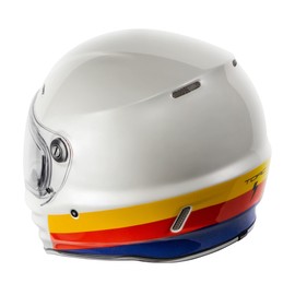TORC T9 Fiberglass Full Face Retro Motorcycle Helmet DOT & ECE Approved, Pearl White Full Tree, X-Large