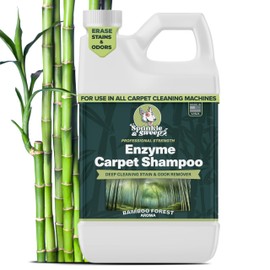 Sprinkle & Sweep Enzyme Carpet Shampoo (32oz) - Carpet Cleaner Solution to Eliminate Tough Stains & Neutralize Odors at the Source - Car, Furniture, Carpets & Rug Cleaner - Use with All Machines