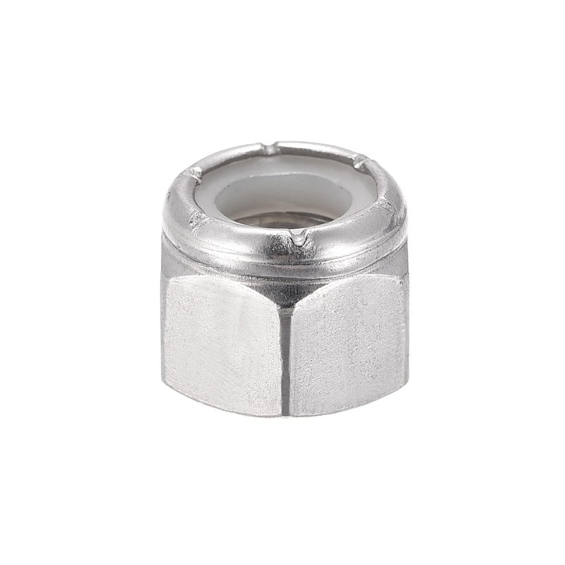 TA-VIGOR 25Pcs 3/8-16UNC Nylon Hex Lock Nuts, 304 Stainless Steel