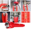 JOYVOX 1 Set Basin Wrench, 8-in-1 Tap Spanner & Faucet