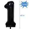 Tellpet Black Number 10 Balloons, 10th Birthday Party Balloons, 40