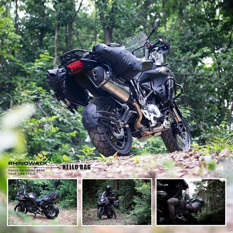Rhinowalk Motorcycle Saddle bags, Waterproof motorcycle saddlebags, shoulder bag 28L(14L*2),