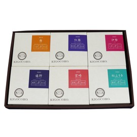 Kigokoro Japanese Tea Tea Bag, Set of 6, Gift Set (Mai, Beni Tsubaki, Ise, Ureshino, Miyazaki, Benifuuki)