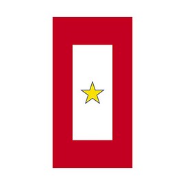 fagraphix Gold Star Service Banner Sticker Decal Self Adhesive gave All Family Member Service Flag 1.25" Wide