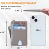 Badiya Slim Minimalist Front Pocket Wallet RFID Blocking Credit Card
