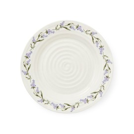 Portmeirion Sophie Conran Lavandula Salad Plate - 8 Inch Porcelain Dish with Ripple Design & Lavender Motif, Ideal for Brunches, Garden Parties, Casual Lunches & Elegant Dinners - Dishwasher Safe
