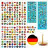 200 Pcs National Flag Thumb Tacks, Country Map Push Pins