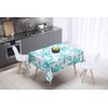 Bonamaison Kitchen Decoration Tablecloth Turquoise White 140 x 140 cm
