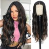1B/30A Synthetic Lace Front Wig 28 Inch Long Wavy Natural