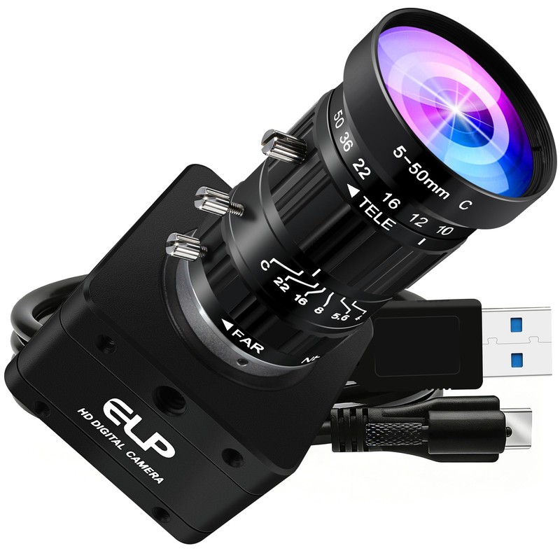 ELP Cámara de zoom USB de alta velocidad, 1080P/230 fps,