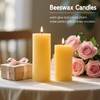 2x5 Inch Beeswax Candles, 4 Packs, 100% Natural Beeswax Pillar