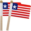 TSMD Liberia Stick Flag Liberian Small Mini Handheld Flags,5x8 Inch,12