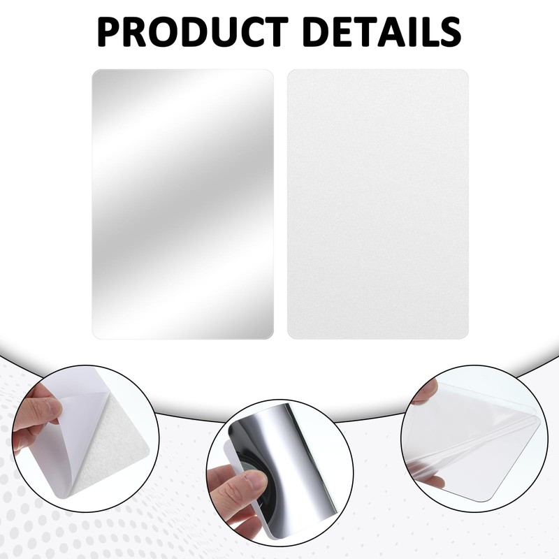 10 Pieces Plastic Shatterproof Mirror, 4 x 6 Inch Acrylic