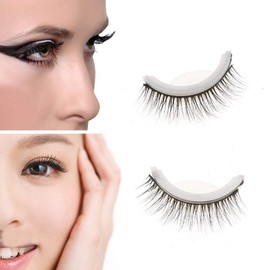 Pestañas postizas, Pestañas Autoadhesivas Profesionales en 3D Sin estimulación Extensión de pestañas Falsas Juego de pestañas postizas Hechas a Mano, Reutilizables, Suaves y cómodas(10#)