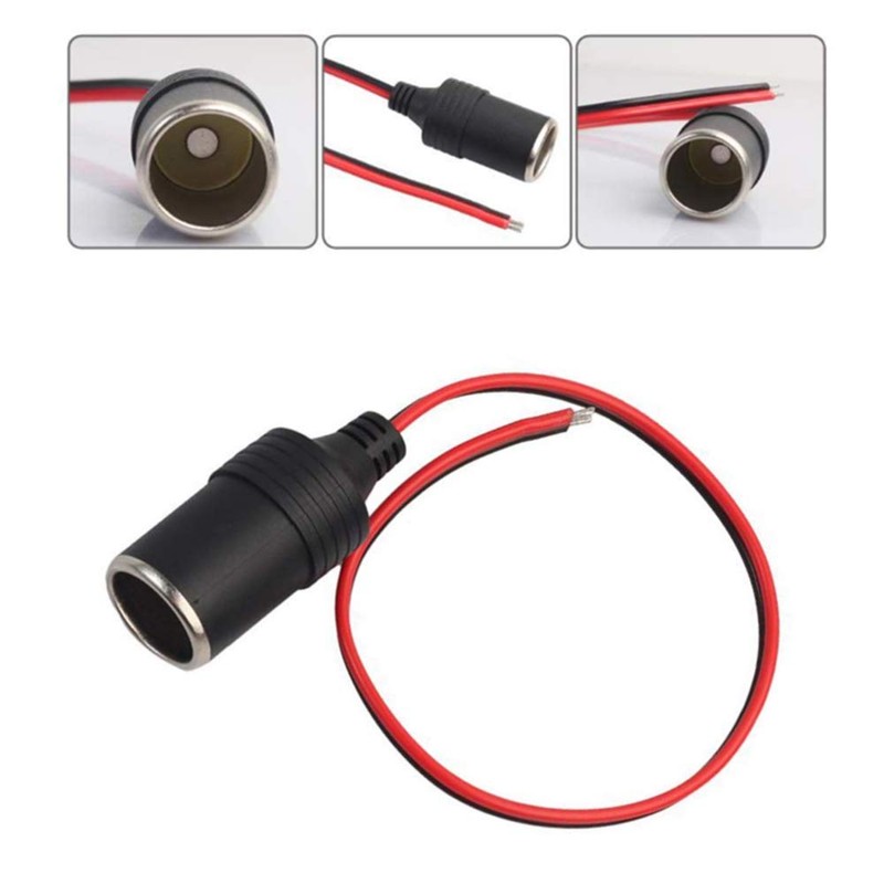 YFFSFDC 車の充電器 電源プラグ端子 シガーライターメスソケットケーブル 12V/24V兼用 4個入り