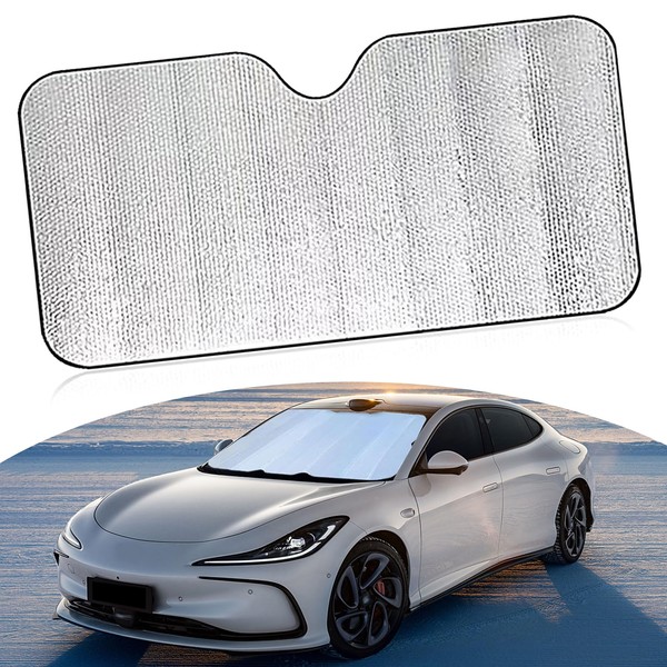 JawGrew 1 PC Car Windshield Sunshade, Foldable Front Windshield Sun