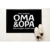 True Statements Doormat "Hier wohnen Oma & Opa - Elternregeln