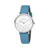 REGENT Ladies Watch 36 mm with Flower Design Dial Silver/Turquoise