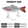 Matymats 10pcs Pike Fishing Lures, 7 Segmented Multi Jointed, 3.9"