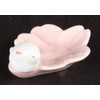 Hasami Ware 73359 Sakura Rabbit Flower Chopsticks Holder, Peach