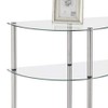 Convenience Concepts Royal Crest Entryway Table, Chrome / Glass