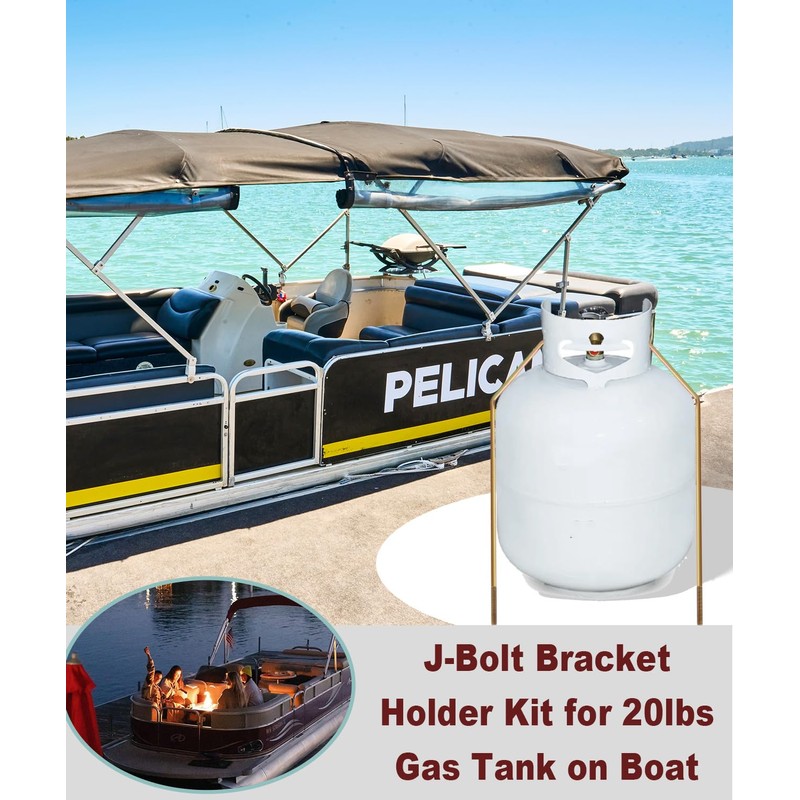 ONYUOKU 20 lb Propane Tank Holder Bracket Kit for RV
