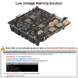 Geekworm X1202 4-Cell 5V UPS Shiled for Raspberry Pi 5| Max 5.1V 5A Output|Wide 6-18V Input|Auto Power On|Safe Shutdown|Power Loss Detection