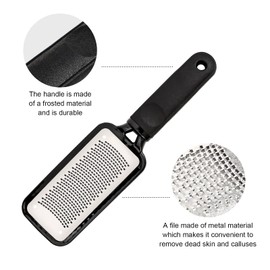 Tandoler Professional Foot Care Pedicure Stainless Steel File，Foot Scraper, Effective Dead Skin and Callus Remover for Feet（Light Pink）