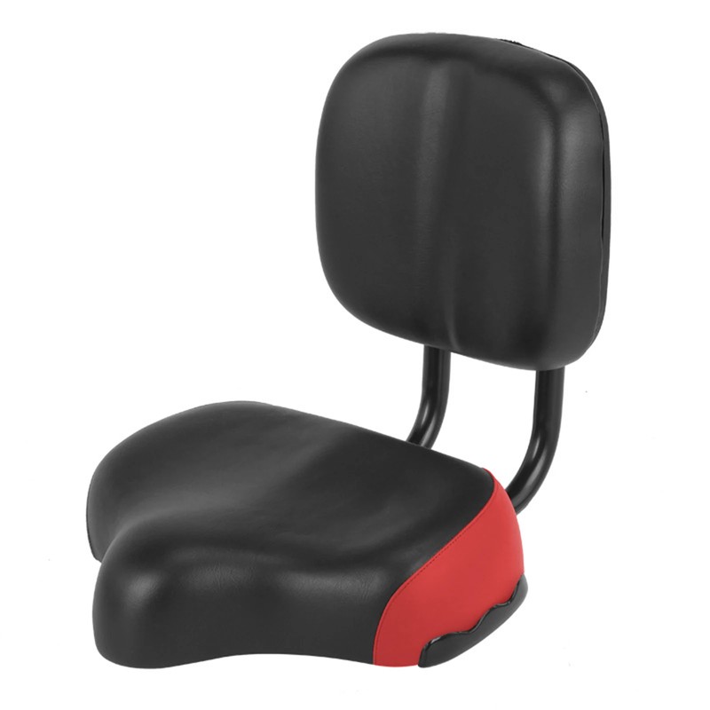 Wide Bike Seat with Adjustable Backrest for Comfortable Riding –