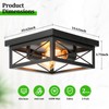 Kondras 2-Light Industrial Square Flush Mount Ceiling Light, Farmhouse Ceiling