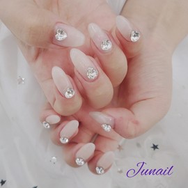❣️ Pointy heart handmade nail tips ✨ - Long round / ❣️ 뾰족하트 수제네일팁 ✨ - 롱라운드