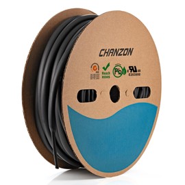 Chanzon 3:1 Ratio - 80ft Roll - Heat Shrink Tubing 5/16" (7.9mm) - Marine Grade Waterproof Adhesive Lined - (25M Total Length) Black Polyolefin Sleeving Wrap Shrinking 3 to 1 Ratio,1pcs