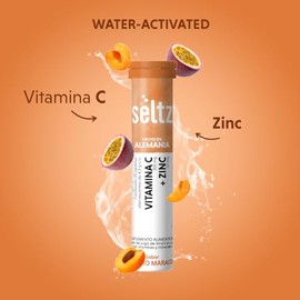Seltz Tableta Efervescente Vitamina C + Zinc 300 mg Durazno Maracuyá