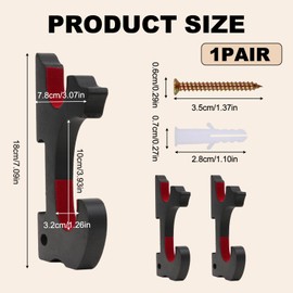 2Pcs Lightsaber Wall Mount - Adjustable Sword Hanger Display Holder for Katana, Wakizashi, Tanto, Genji Sword Weapon Rack (2 Tier Padded)