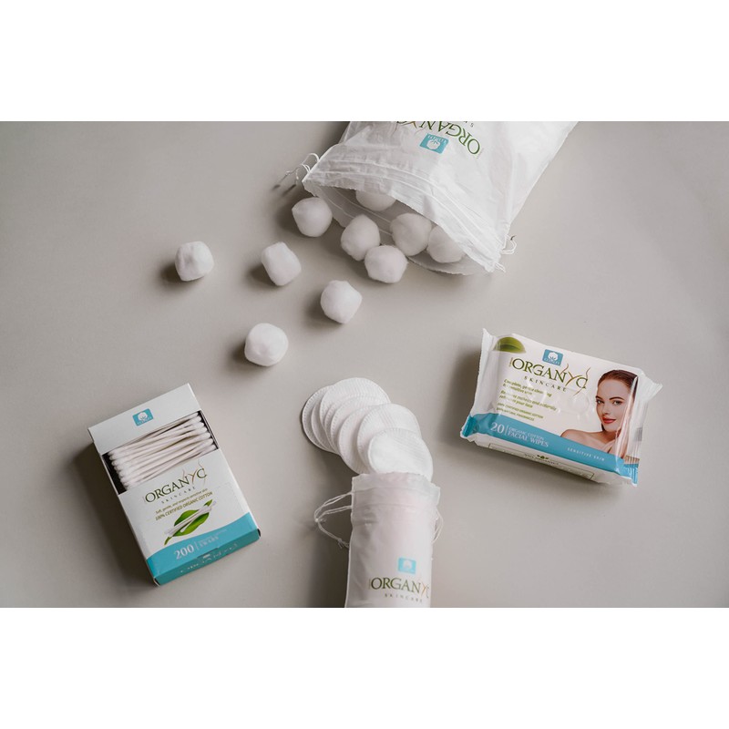 Organyc 100% Certified Organic Cotton Swabs - No Man-Made Materials,