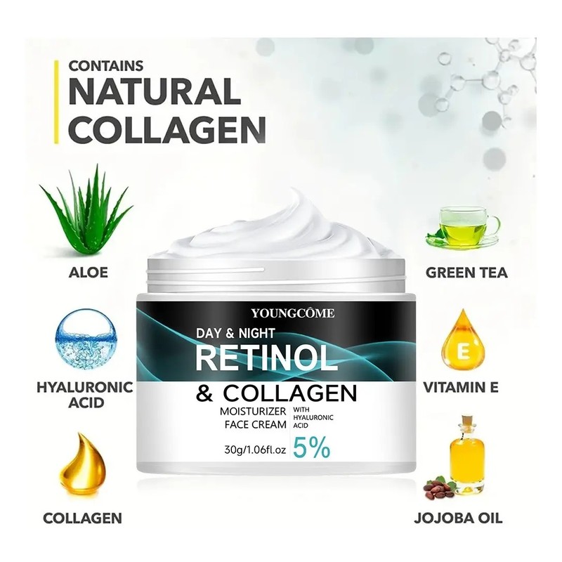Crema Reafirmante Antiedad Retinol 5 Ácido Hialurónico 60g
