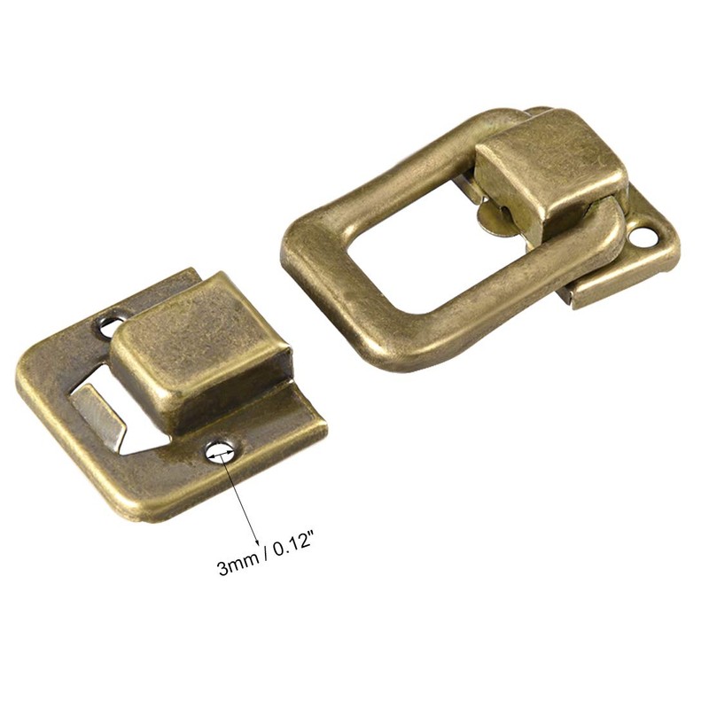 sourcing map Toggle Catch Lock, 38mm Retro Decorative Brass Hasp